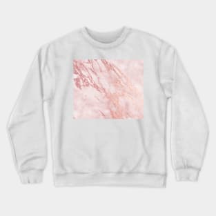 Pink and rose gold marble Crewneck Sweatshirt